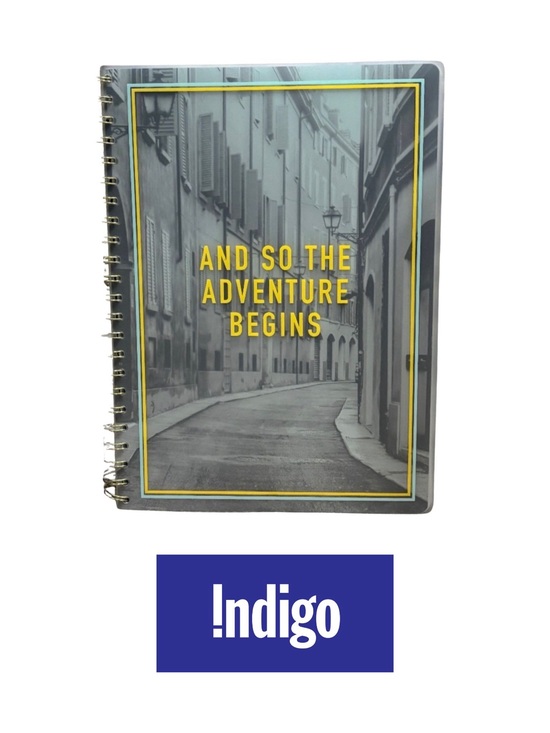 Indigo Other - Indigo “And So The Adventure Begins” Large Coiled Notebook